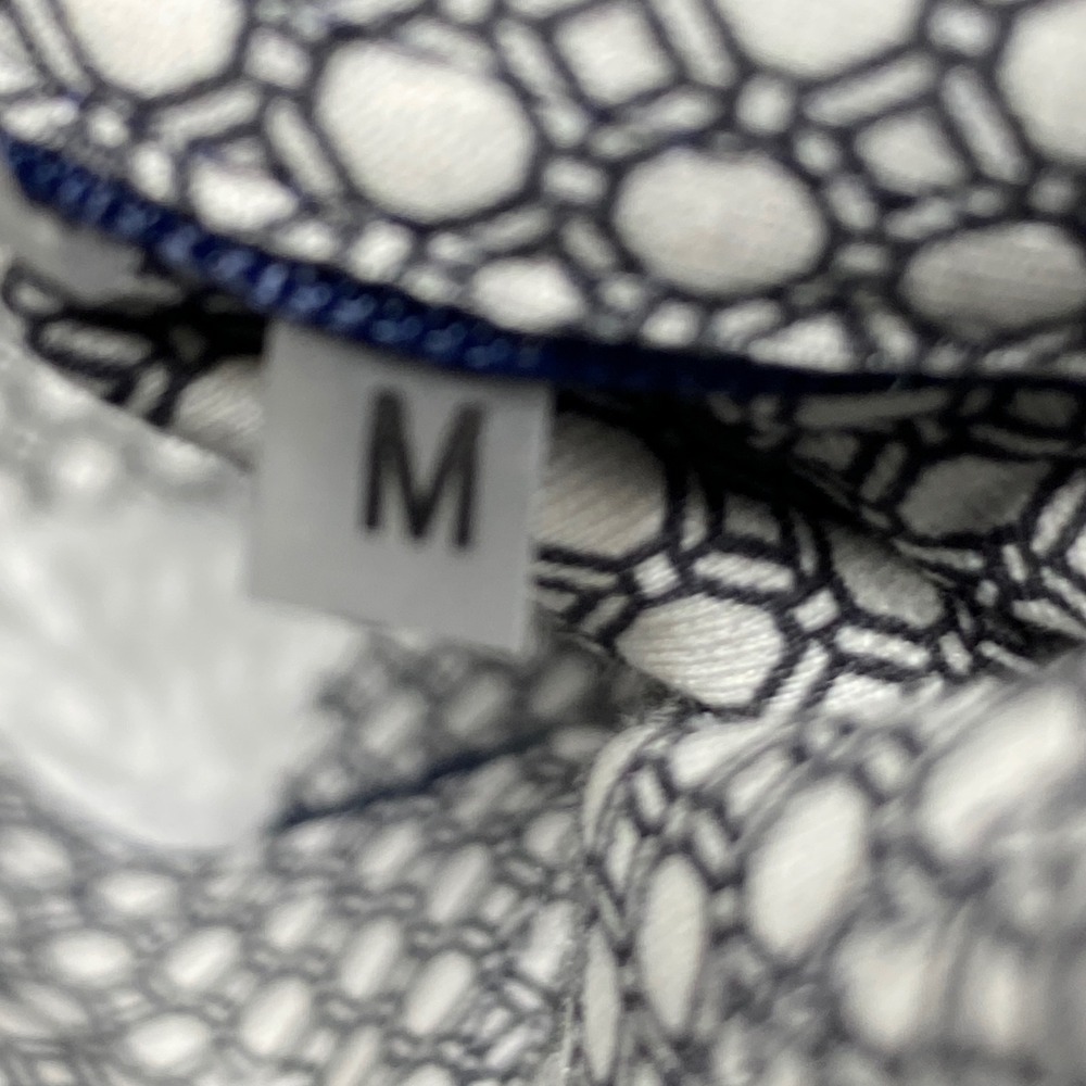 Bugatchi Mens 8 Way Stretch Long Sleeve Button Down Shirt Stone Geometric Med - Picture 5 of 10